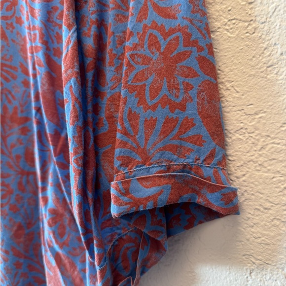 Prana Red and Blue Floral Shirt - Picture 3 of 3